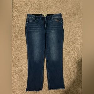 Democracy jeans size 16 barely worn with a raw hem